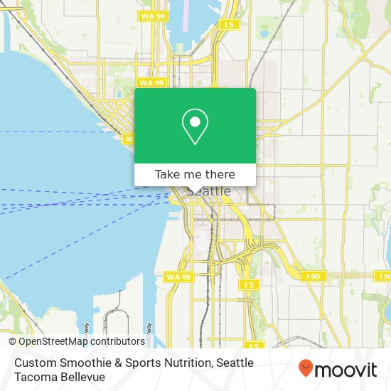 Mapa de Custom Smoothie & Sports Nutrition, 719 2nd Ave Seattle, WA 98104