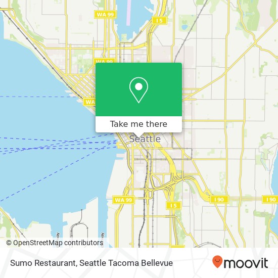 Mapa de Sumo Restaurant, 706 3rd Ave Seattle, WA 98104