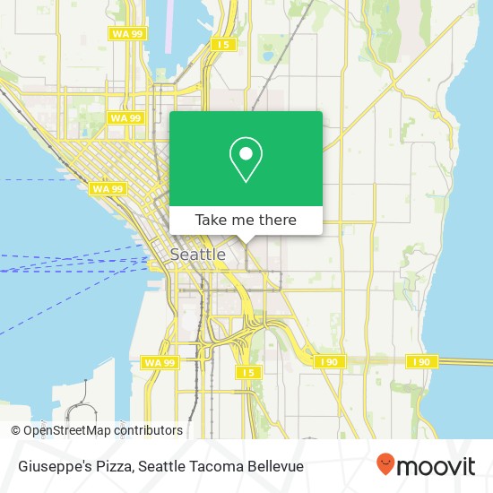 Mapa de Giuseppe's Pizza, 334 Boren Ave Seattle, WA 98104