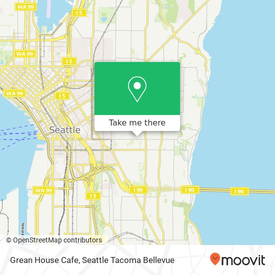 Mapa de Grean House Cafe, 123 21st Ave Seattle, WA 98122