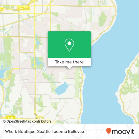 Mapa de Whurk Boutique, 911 166th Ave SE Bellevue, WA 98008