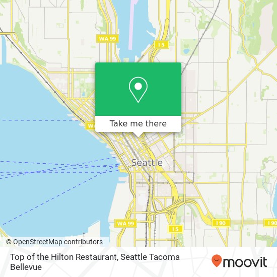 Mapa de Top of the Hilton Restaurant, 1301 6th Ave Seattle, WA 98101