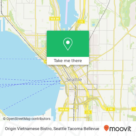 Mapa de Origin Vietnamese Bistro, 1333 5th Ave Seattle, WA 98101