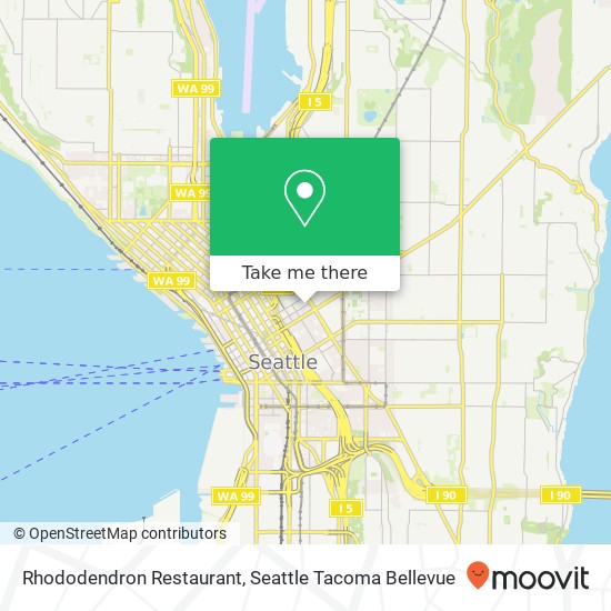 Mapa de Rhododendron Restaurant, 1006 Spring St Seattle, WA 98104