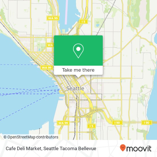 Mapa de Cafe Deli Market, 805 Madison St Seattle, WA 98104