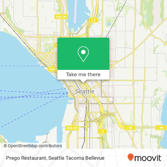 Mapa de Prego Restaurant, 515 Madison St Seattle, WA 98104