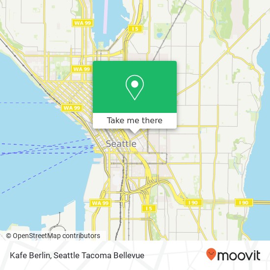 Mapa de Kafe Berlin, 613 9th Ave Seattle, WA 98104