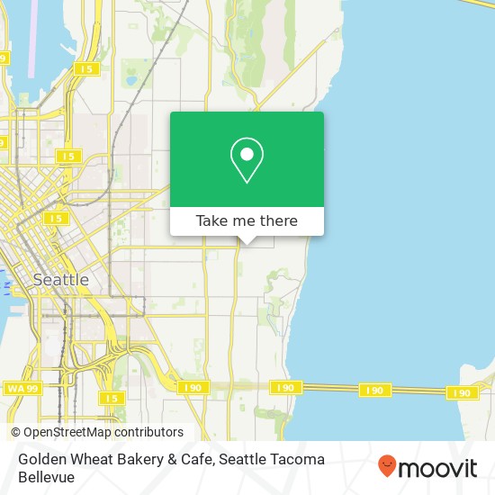 Mapa de Golden Wheat Bakery & Cafe, 2908 E Cherry St Seattle, WA 98122