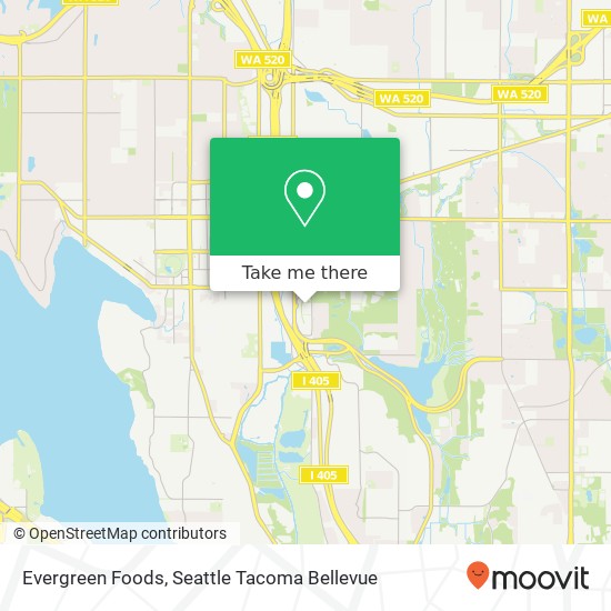 Mapa de Evergreen Foods, 275 118th Ave SE Bellevue, WA 98005