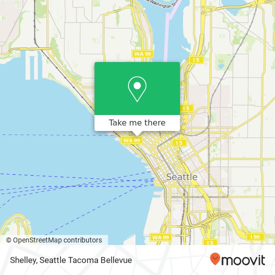 Mapa de Shelley, 1st Ave Seattle, WA 98121