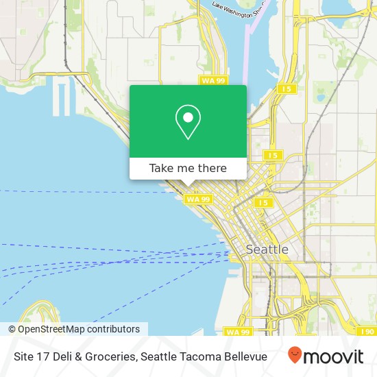 Mapa de Site 17 Deli & Groceries, 2500 Western Ave Seattle, WA 98121