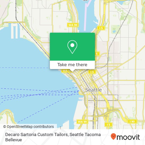 Mapa de Decaro Sartoria Custom Tailors, 2025 1st Ave Seattle, WA 98121