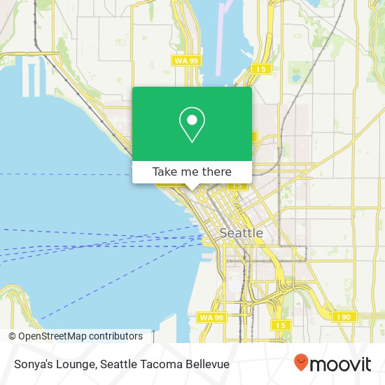 Mapa de Sonya's Lounge, 1919 1st Ave Seattle, WA 98101
