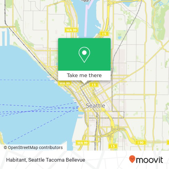 Mapa de Habitant, 500 Pine St Seattle, WA 98101
