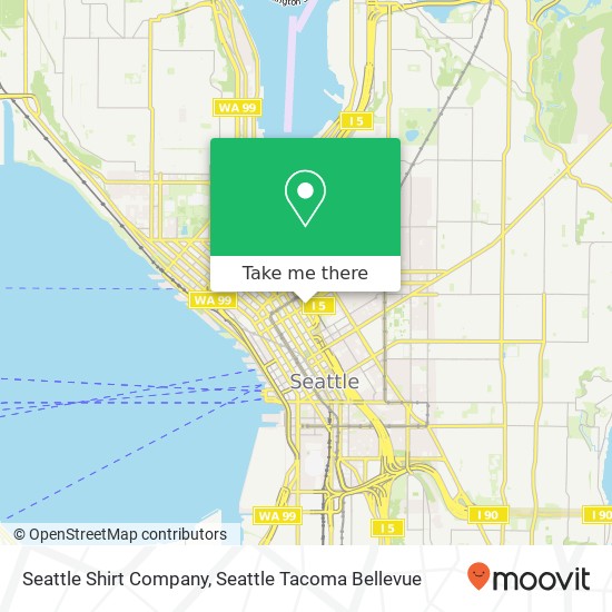 Mapa de Seattle Shirt Company, 725 Pike St Seattle, WA 98101