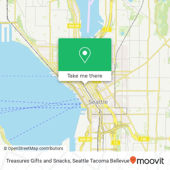 Mapa de Treasures Gifts and Snacks, 1501 4th Ave Seattle, WA 98101