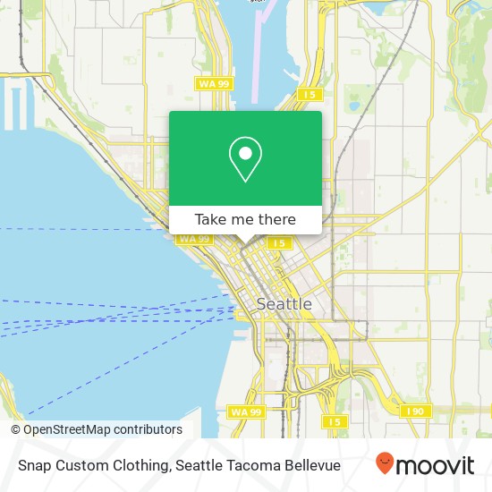 Mapa de Snap Custom Clothing, 400 Pine St Seattle, WA 98101