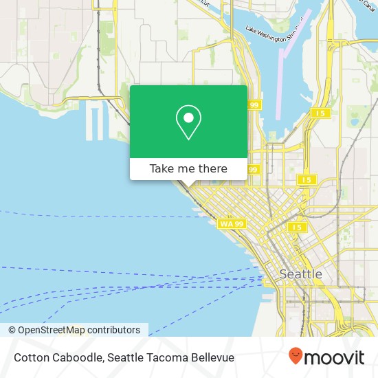 Mapa de Cotton Caboodle, 3136 Elliott Ave Seattle, WA 98121