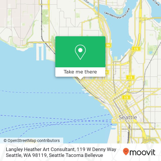 Mapa de Langley Heather Art Consultant, 119 W Denny Way Seattle, WA 98119