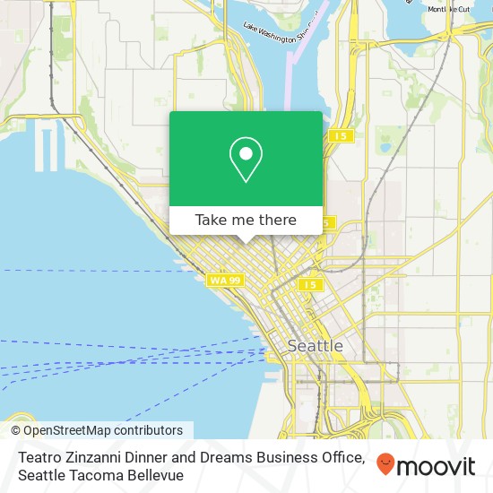 Mapa de Teatro Zinzanni Dinner and Dreams Business Office, 2301 6th Ave Seattle, WA 98121