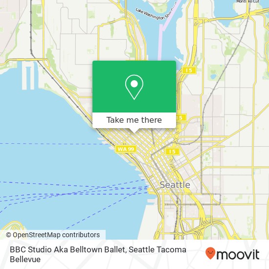 Mapa de BBC Studio Aka Belltown Ballet, 2306 4th Ave Seattle, WA 98121