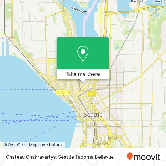 Mapa de Chateau Chakravartys, 819 Virginia St Seattle, WA 98101