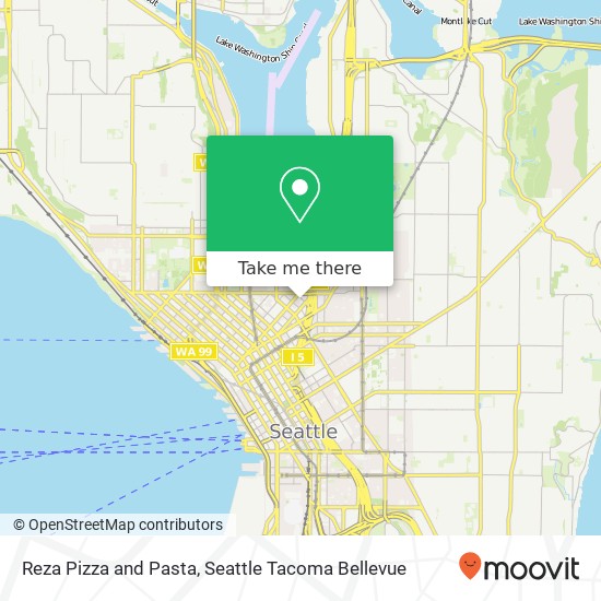 Mapa de Reza Pizza and Pasta, 1220 Howell St Seattle, WA 98101