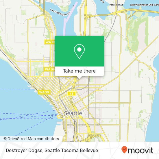 Mapa de Destroyer Dogss, 1413 E Olive Way Seattle, WA 98122