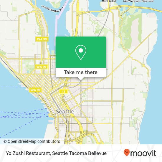 Mapa de Yo Zushi Restaurant, 1620 Broadway Seattle, WA 98122