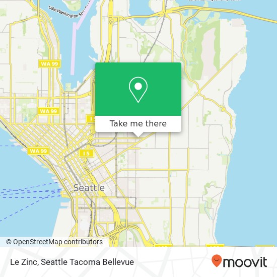 Mapa de Le Zinc, 1449 E Pine St Seattle, WA 98122