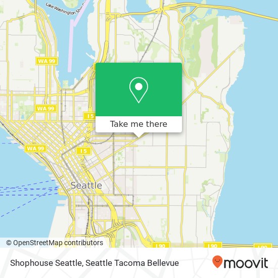 Mapa de Shophouse Seattle, 1509 E Madison St Seattle, WA 98122