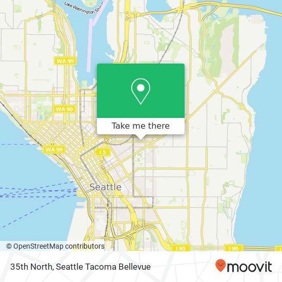 Mapa de 35th North, 1100 E Pike St Seattle, WA 98122