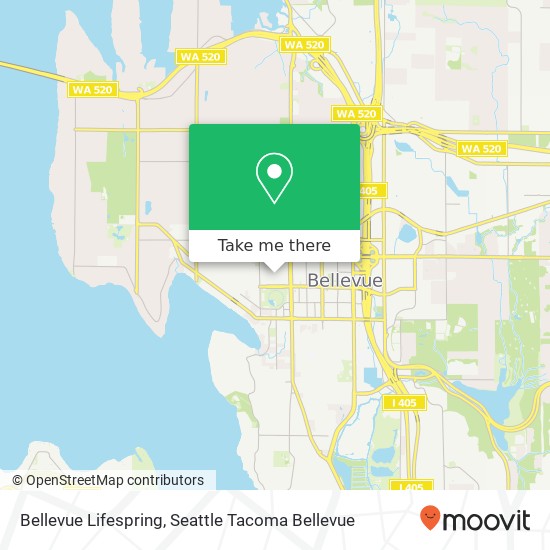 Mapa de Bellevue Lifespring, Bellevue, WA 98004