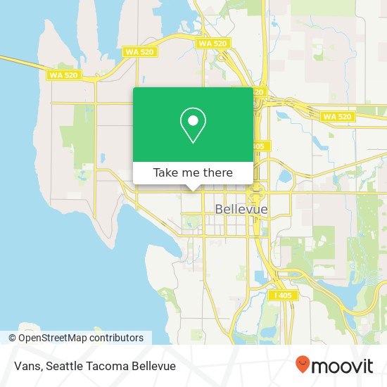 Mapa de Vans, 1006 Bellevue Sq Bellevue, WA 98004
