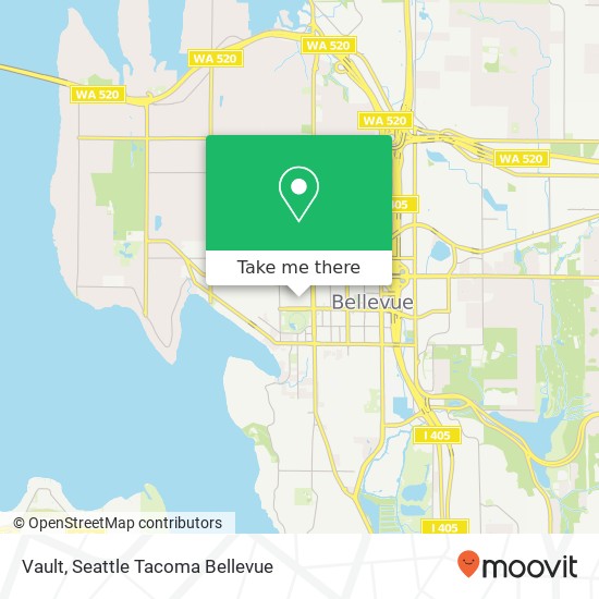 Mapa de Vault, 266 Bellevue Sq Bellevue, WA 98004