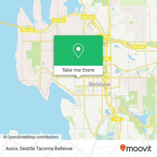 Mapa de Asics, 119 Bellevue Sq Bellevue, WA 98004