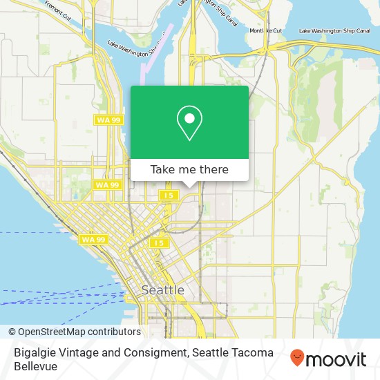 Mapa de Bigalgie Vintage and Consigment, 221 Boylston Ave E Seattle, WA 98102