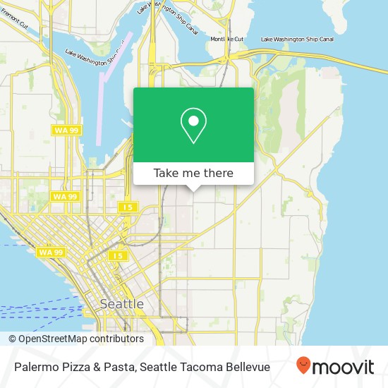 Mapa de Palermo Pizza & Pasta, 350 15th Ave E Seattle, WA 98112