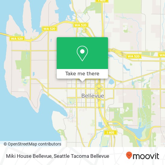 Mapa de Miki House Bellevue, 1032 106th Ave NE Bellevue, WA 98004