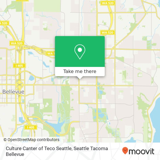 Mapa de Culture Canter of Teco Seattle, 1008 140th Ave NE Bellevue, WA 98008