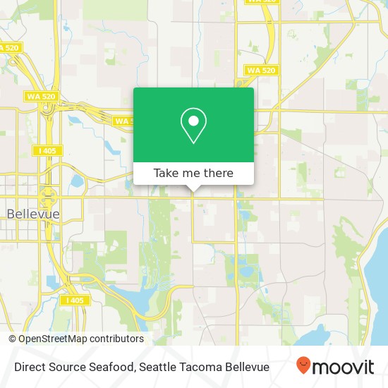 Mapa de Direct Source Seafood, 840 140th Ave NE Bellevue, WA 98008