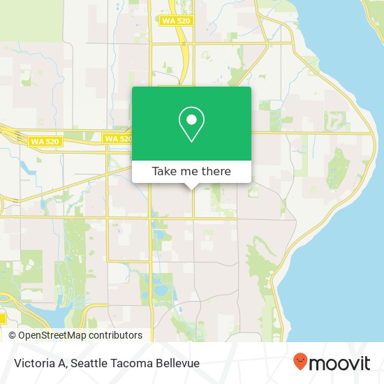 Mapa de Victoria A, 1299 156th Ave NE Bellevue, WA 98007