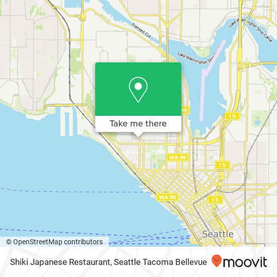 Mapa de Shiki Japanese Restaurant, 4 W Roy St Seattle, WA 98119