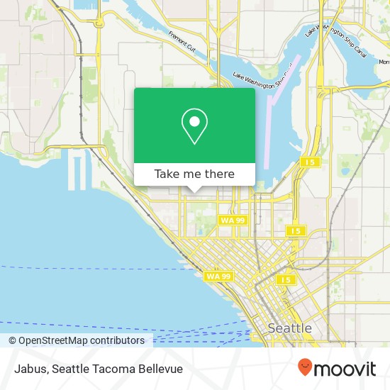 Mapa de Jabus, 174 Roy St Seattle, WA 98109