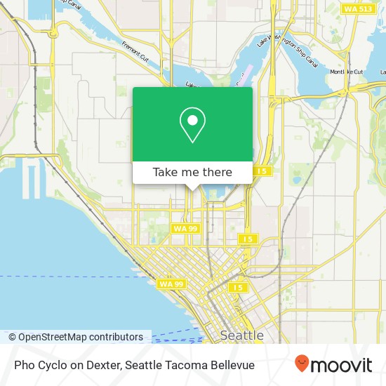 Mapa de Pho Cyclo on Dexter, 900 Dexter Ave N Seattle, WA 98109