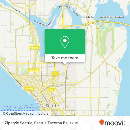 Mapa de Zipstyle Seattle, 523 Broadway E Seattle, WA 98102