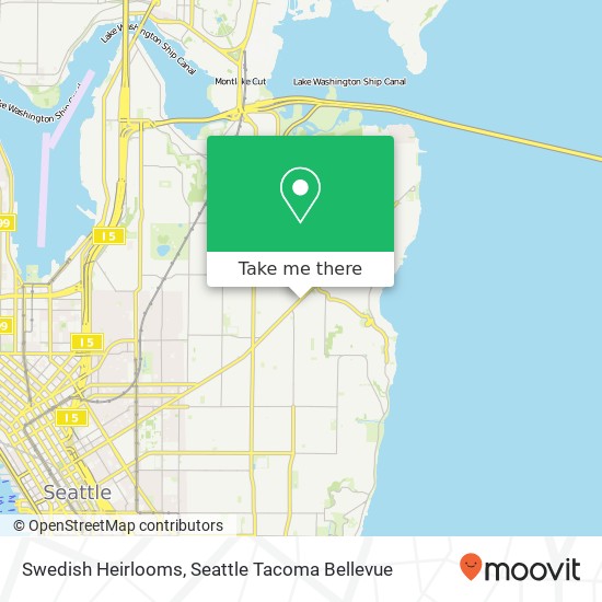 Mapa de Swedish Heirlooms, 2911 E Madison St Seattle, WA 98112