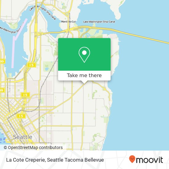 Mapa de La Cote Creperie, 2811 E Madison St Seattle, WA 98112