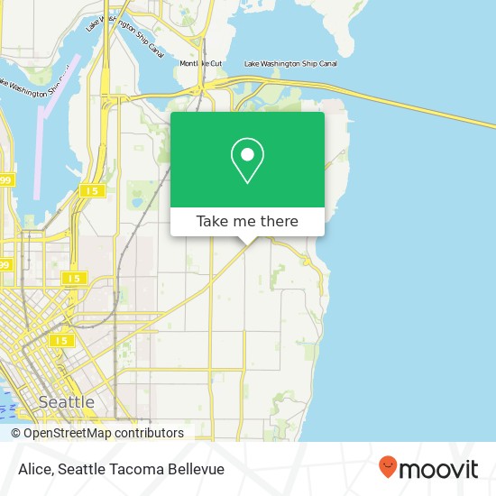 Mapa de Alice, 2811 E Madison St Seattle, WA 98112