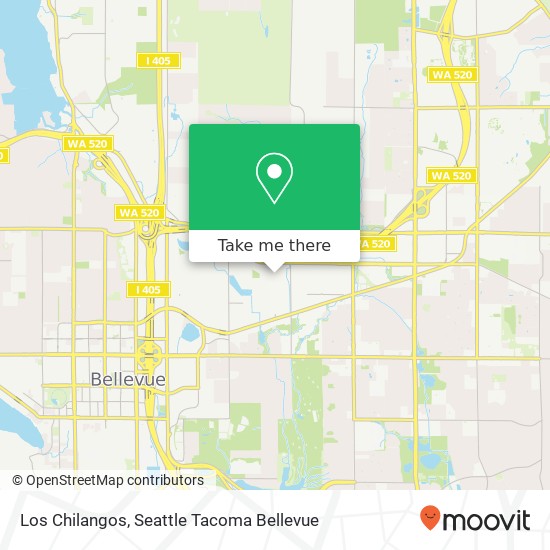 Mapa de Los Chilangos, 1829 130th Ave NE Bellevue, WA 98005